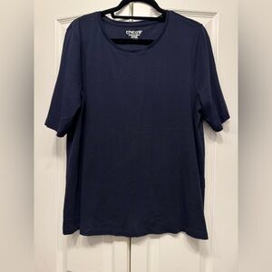 Chico's Dark Navy Blue Cotton T-Shirt